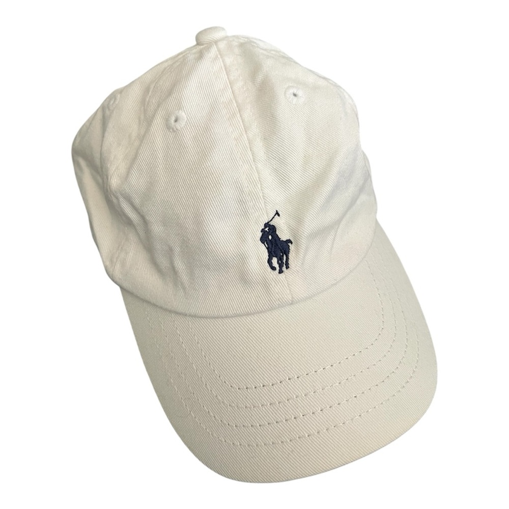 Ralph Lauren Polo White Infant Hat
